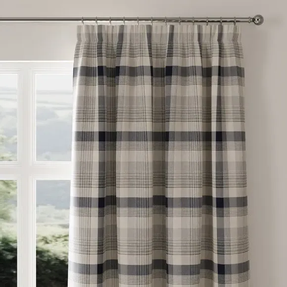 Made to Measure Curtains - Indigo, Checked