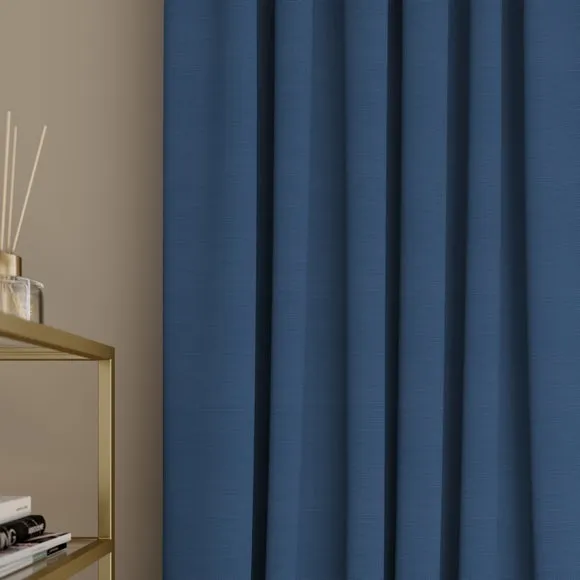 Made to Measure Curtains - Indigo, Polyester