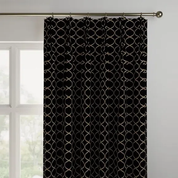Made to Measure Curtains - Indigo, Trellis Pattern
