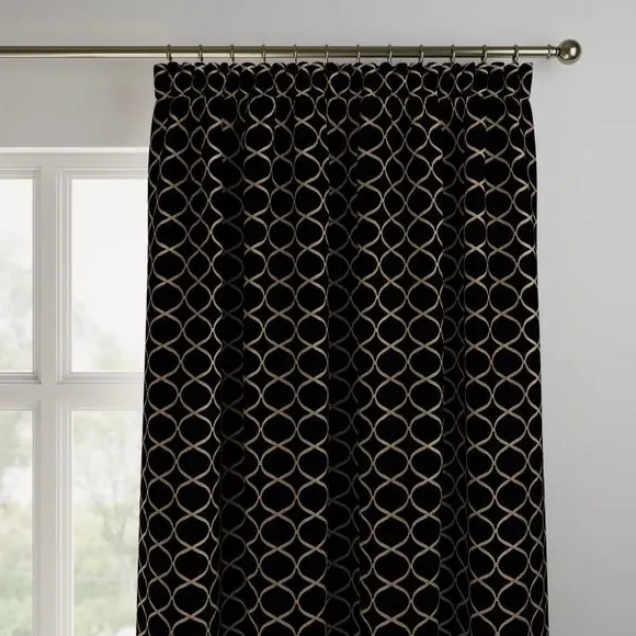 Made to Measure Curtains - Indigo, Trellis Pattern