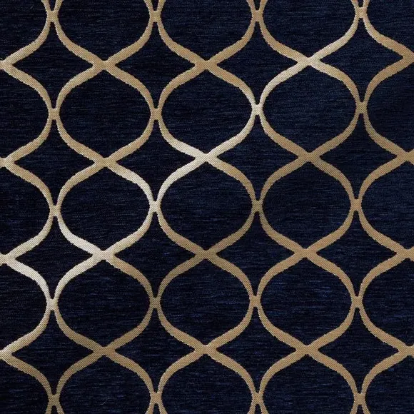 Made to Measure Curtains - Indigo, Trellis Pattern