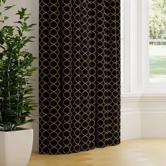 Made to Measure Curtains - Indigo, Trellis Pattern