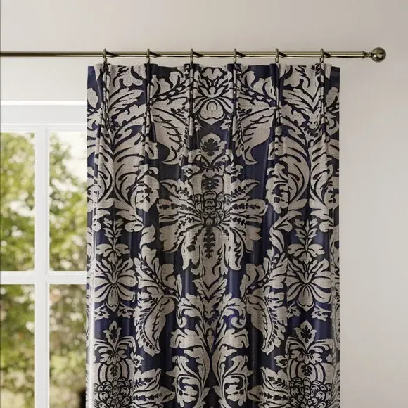 Made to Measure Curtains - Ink, Satin
