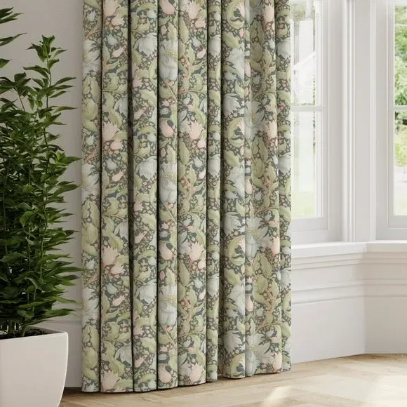 Made to Measure Curtains - Jade, Floral Fabric image