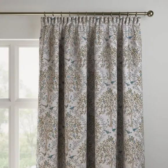 Made to Measure Curtains - Kingfisher, Jacquard