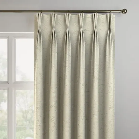 Made to Measure Curtains Leaf Trail - Ivory, Cotton