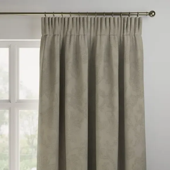 Made to Measure Curtains Leaf Trail - Taupe, Cotton