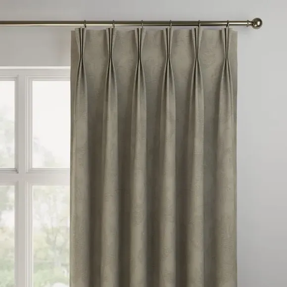 Made to Measure Curtains Leaf Trail - Taupe, Cotton
