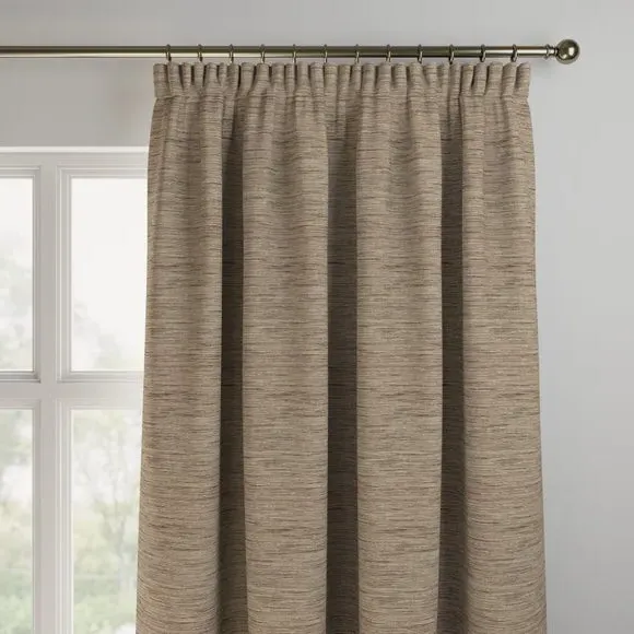 Made to Measure Curtains - Mushroom, Textured Fabric