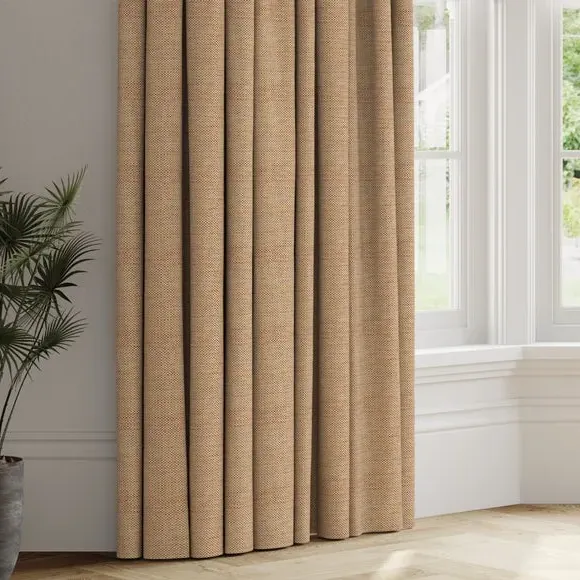 Made to Measure Curtains - Mustard, Textured image
