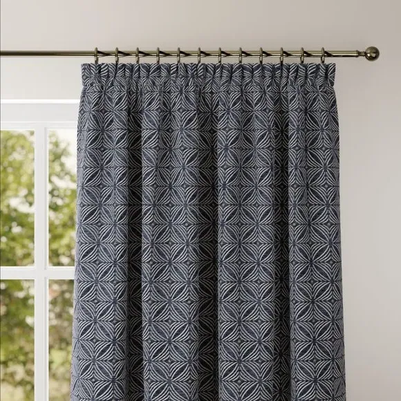 Made to Measure Curtains - Navy, Chenille