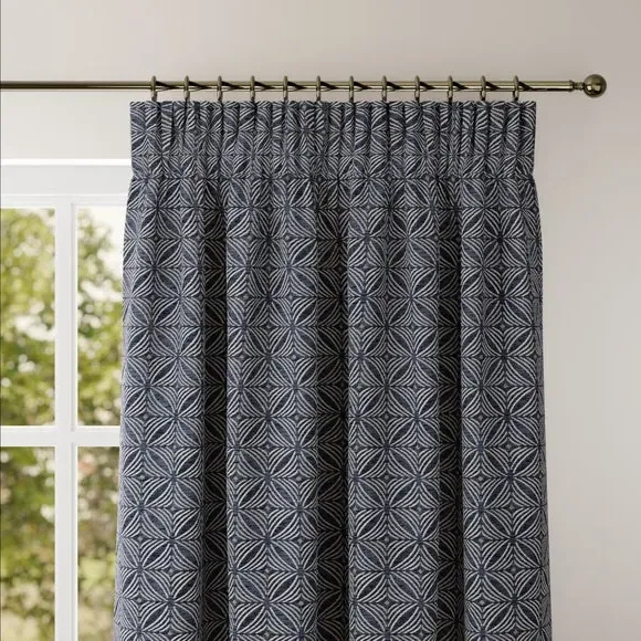 Made to Measure Curtains - Navy, Chenille