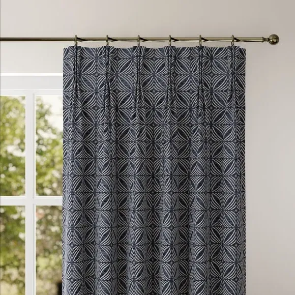 Made to Measure Curtains - Navy, Chenille