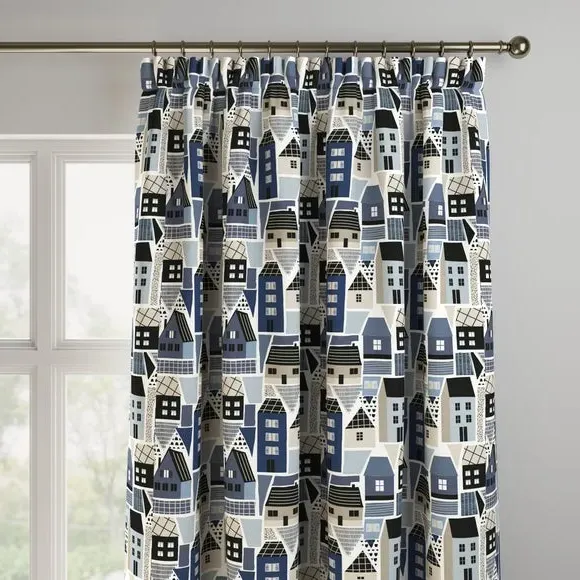 Made to Measure Curtains - Navy, Cotton