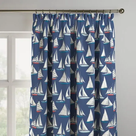 Made to Measure Curtains - Navy, Cotton
