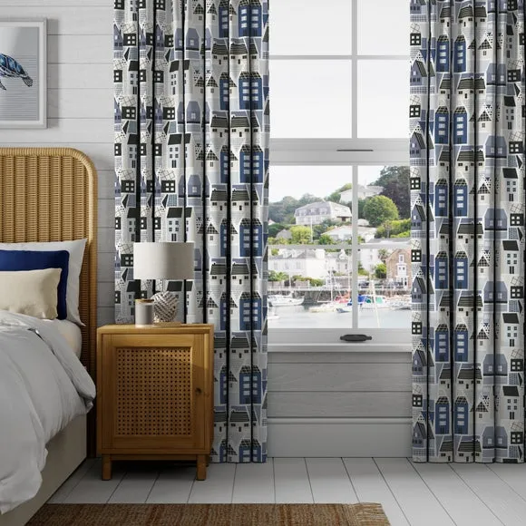 Made to Measure Curtains - Navy, Cotton