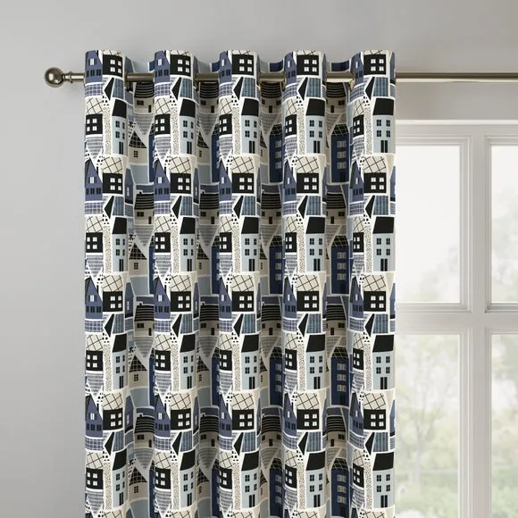 Made to Measure Curtains - Navy, Cotton