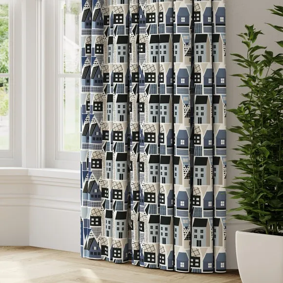 Made to Measure Curtains - Navy, Cotton