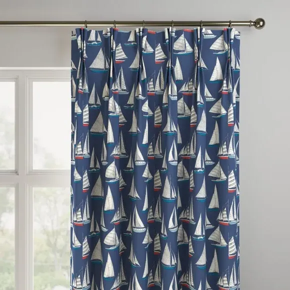 Made to Measure Curtains - Navy, Cotton