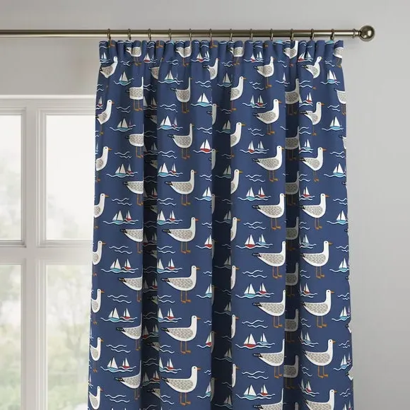 Made to Measure Curtains - Navy, Cotton