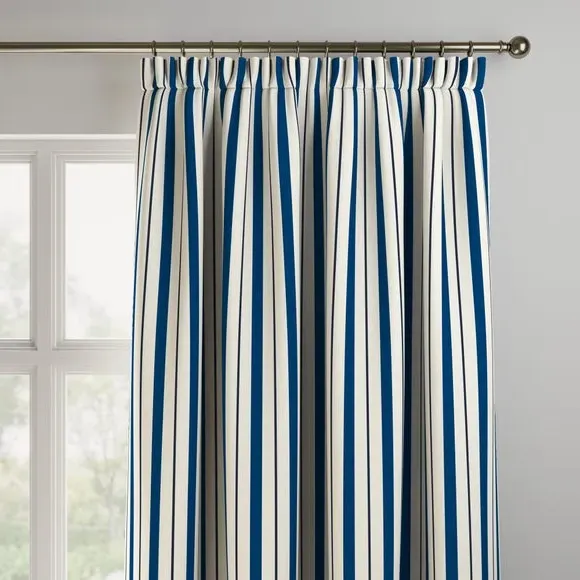 Made to Measure Curtains - Navy, Cotton