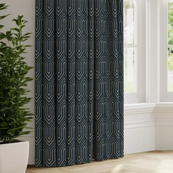 Made to Measure Curtains - Navy, Cotton image