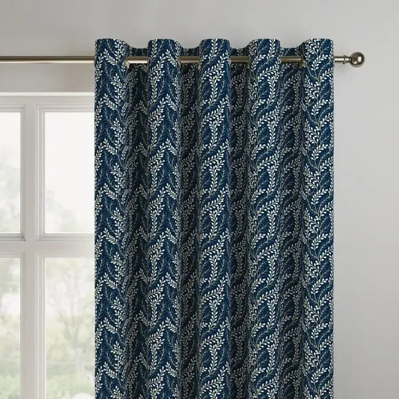 Made to Measure Curtains - Navy, Polycotton