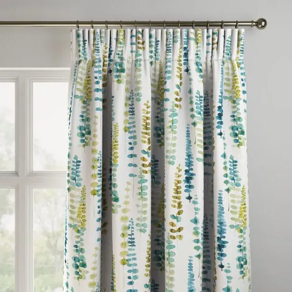 Made to Measure Curtains - Oasis, Watercolour Leaf