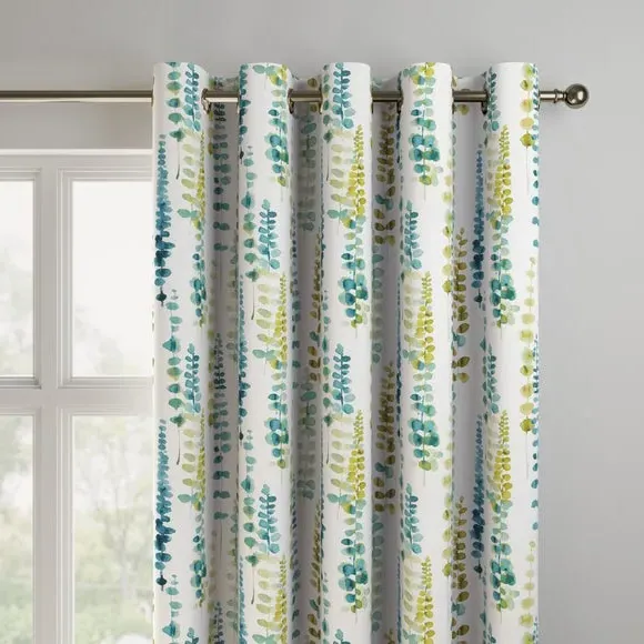 Made to Measure Curtains - Oasis, Watercolour Leaf