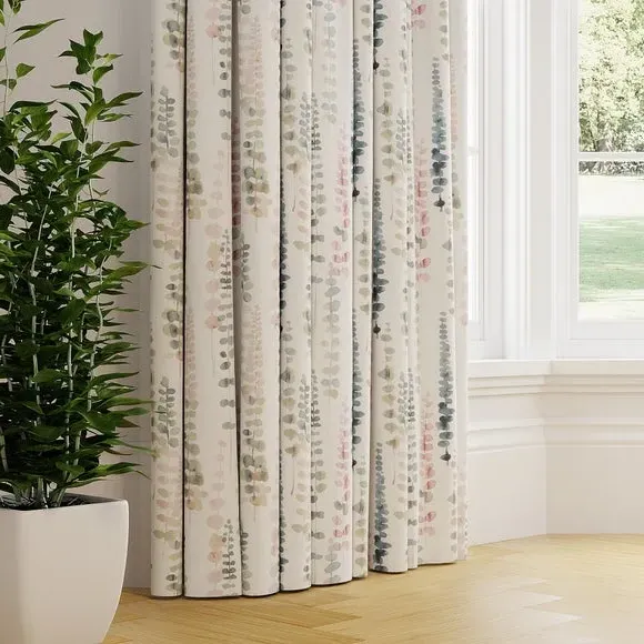 Made to Measure Curtains - Oasis, Watercolour Leaf