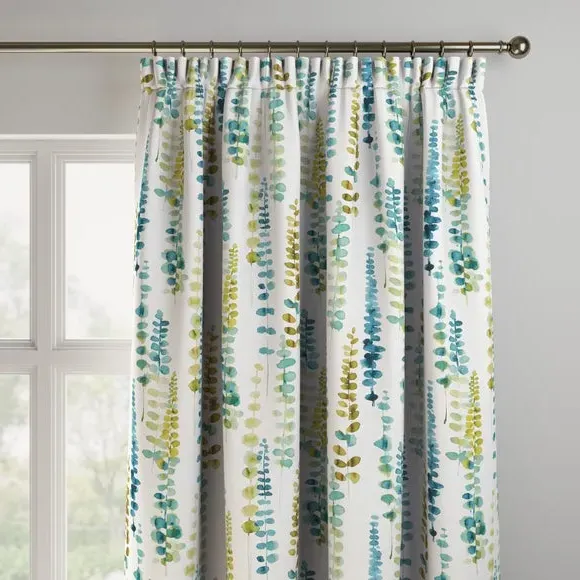 Made to Measure Curtains - Oasis, Watercolour Leaf