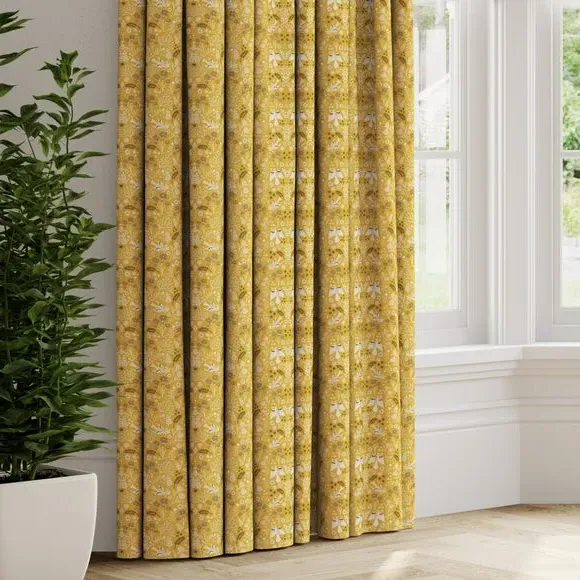 Made to Measure Curtains - Ochre, Cotton