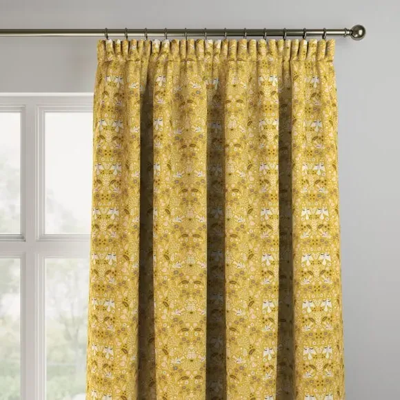 Made to Measure Curtains - Ochre, Cotton