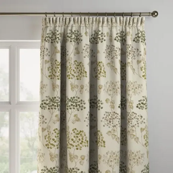 Made to Measure Curtains - Olive, Floral