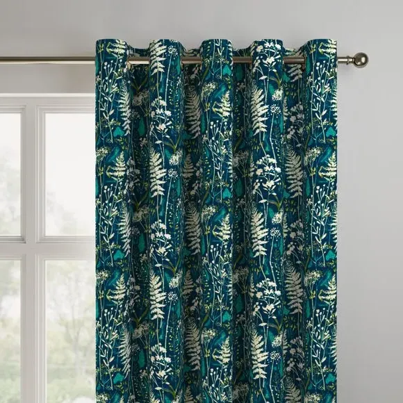 Made to Measure Curtains - Peacock, Cotton Linen