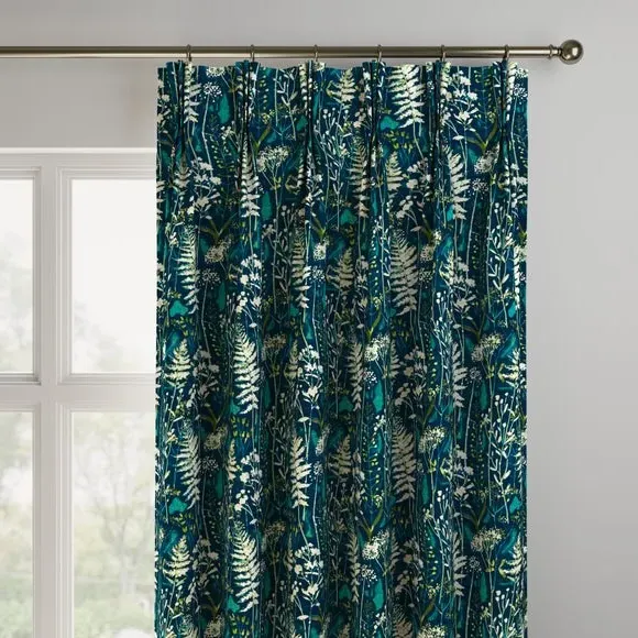 Made to Measure Curtains - Peacock, Cotton Linen