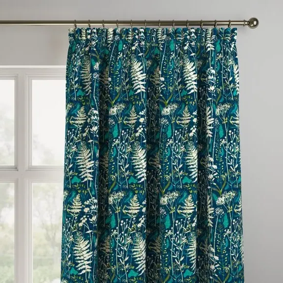 Made to Measure Curtains - Peacock, Cotton Linen