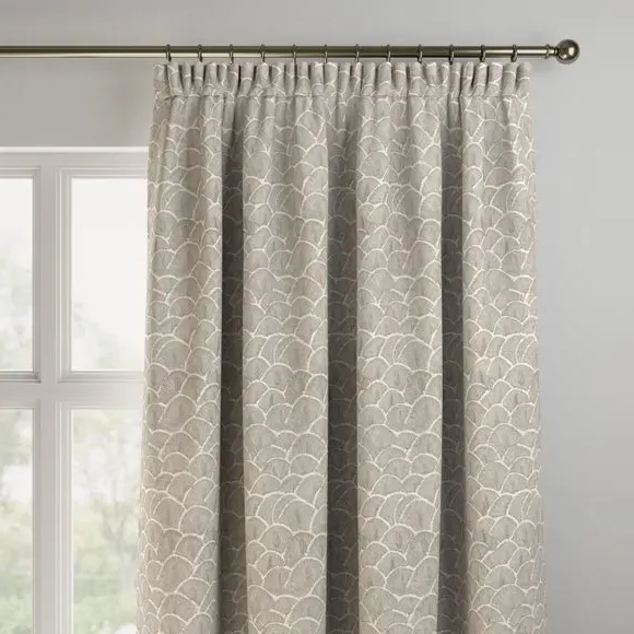 Made to Measure Curtains - Pewter, Jacquard