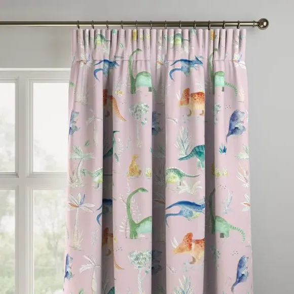 Made to Measure Curtains - Pink, Cotton