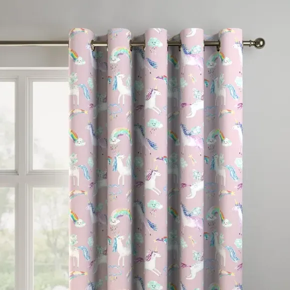 Made to Measure Curtains - Pink, Cotton