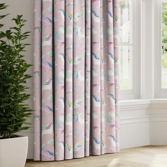 Made to Measure Curtains - Pink, Cotton