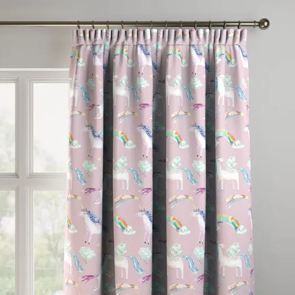 Made to Measure Curtains - Pink, Cotton