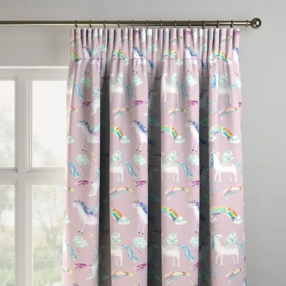 Made to Measure Curtains - Pink, Cotton
