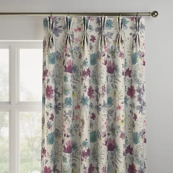 Made to Measure Curtains - Pink, Floral Print
