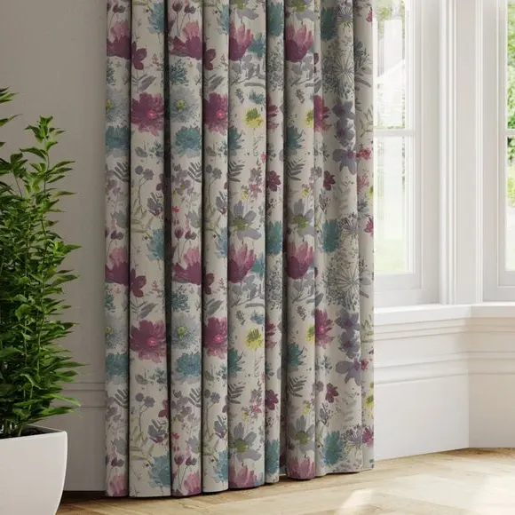 Made to Measure Curtains - Pink, Floral Print