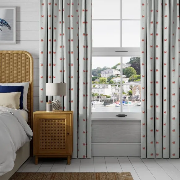 Made to Measure Curtains - Red, Cotton