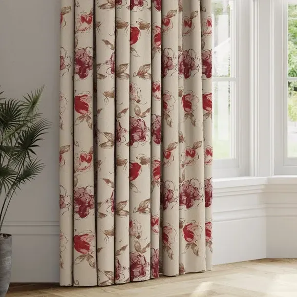 Made to Measure Curtains - Red, Woven image