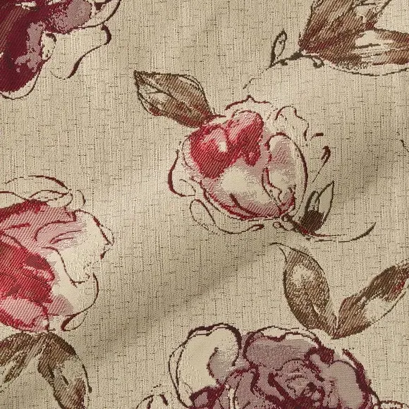 Made to Measure Curtains - Red, Woven