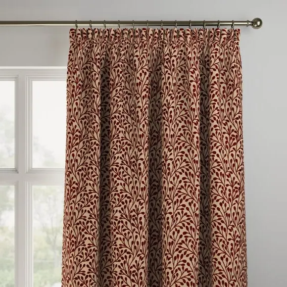 Made to Measure Curtains - Rosso, Textured Fabric