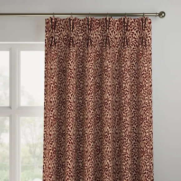 Made to Measure Curtains - Rosso, Textured Fabric